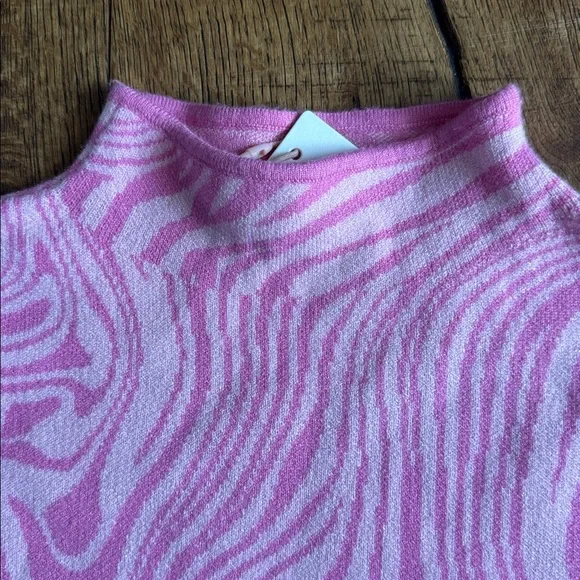 Y2K GB Girls Pink and White Swirl Sweater Dress sz 8/10 - Picture 3 of 8